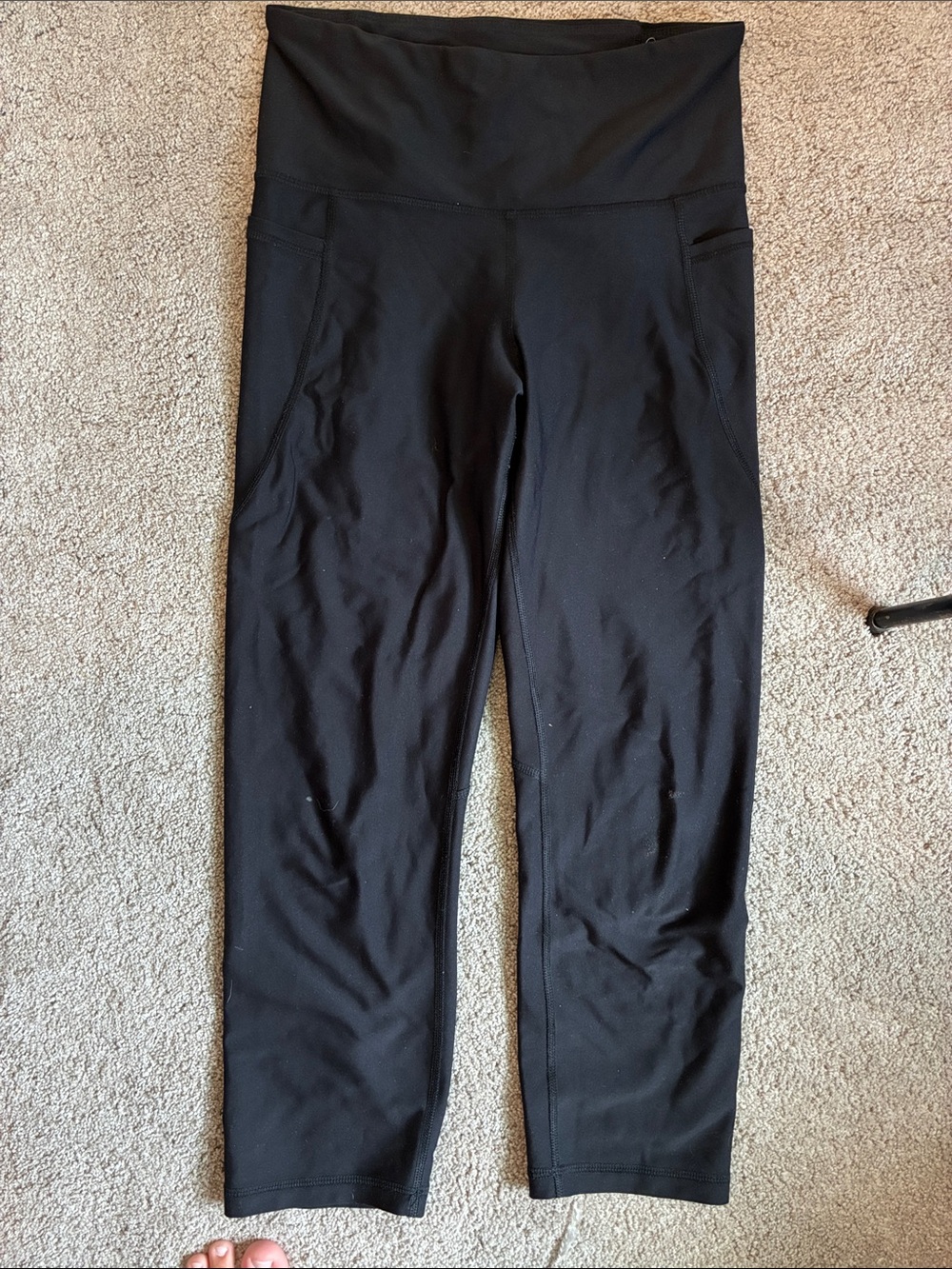 Old Navy Black High-Waist Kids Leggings with Side Pockets